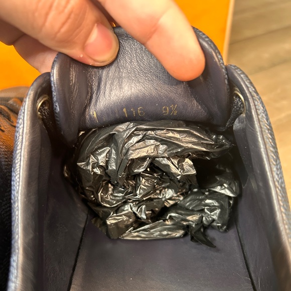 LOUIS VUITTON LV Damier Cobalt Frontrow Sneakers Lace Up Mens EU 9.5 US 10.5 Men - Picture 8 of 8